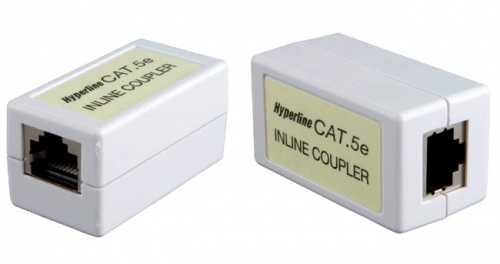 Модуль проходной, RJ-45F/RJ-45F, кат.5е, белый, Netlan (EC-UCB-55-UD2-WT)