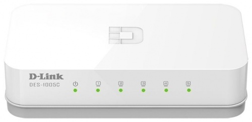 Коммутатор 5-port 100Mbps D-Link DES-1005C <пластик> (замена DES-1005A)