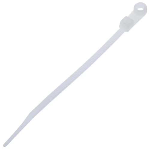 Стяжка нейлоновая, неоткрыв. Cablexpert (100шт/200x4.8mm/белая/с монтажным отверстием) (NYTH-200x4.8)