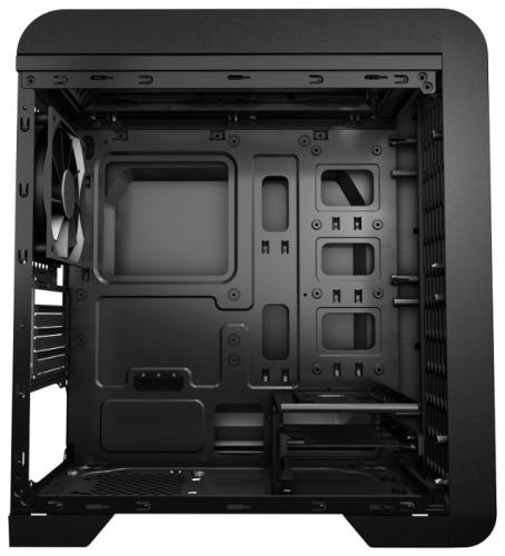 Корпус mATX Aerocool Qs-240 <black/безБП/2x3.5"/3x2.5"/2xUSB2.0+1xUSB3.0/120mm FAN+4x120mmStot>