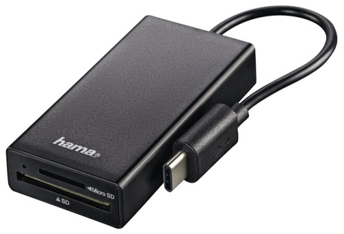 Контроллер-хаб USB-C Hama 00054144 <1xUSB2.0/SD/microSD>