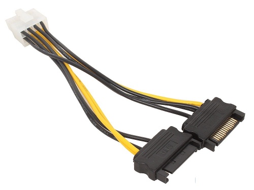 Кабель питания 2xSATA --> PCI-E(8 pin) 15см Cablexpert (CC-PSU-83)