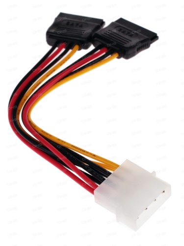Кабель питания MOLEX-2хSATA <15см>CC-SATA-PSY