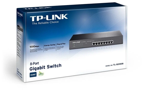 Коммутатор 16-port 1Gbit TP-Link TL-SG1016 (1U 19"(440mm)/металл/неуправляемый)