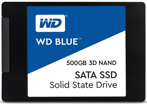 Накопитель SATA SSD 500Gb WD Blue (2.5"/R560/W530/84000 IOPS/3D NAND/200TBW/WDS500G2B0A) Накопитель SATA SSD 500Gb WD Blue (2.5"/R560/W530/84000 IOPS/3D NAND/200TBW/WDS500G2B0A)