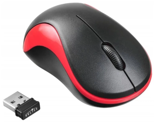 Мышь Oklick 605SW <беспроводная (радио)/оптическая/1200dpi/2кнопки/USB/черный-красный>