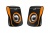 Колонки 2.0 Genius SP-Q180 Orange <2x3Вт/USB-power/Jack 3.5"/1.2м/регулятор громк/черный-оранжевый>