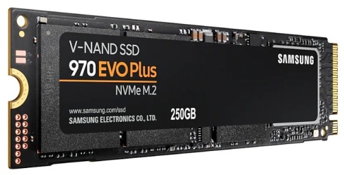 Накопитель M.2 SSD 250Gb Samsung 970 EVO Plus (2280/PCI-E G3 x4 NVMe/V-NAND MLC/R3500/W2300/MZ-V7S250BW)
