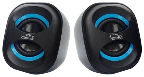 Колонки 2.0 CBR CMS 333 <черный, синий/2х1,5 Вт/90Гц-20мГц/пластик/USB>