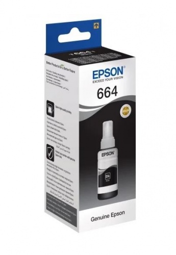 Чернила Epson T6641 black для L100/L110/L200/L210/L1300/L300/L312/L350/L355/L550/L555 (70 мл) (C13T66414A/C13T664198)