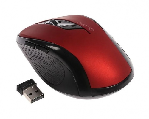 Мышь Qumo Office Line Red M62, 6 кноп., беспр. 2.4G, 800/1200/1600 dpi