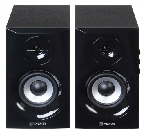Колонки 2.0 Oklick OK-166 BT <40Вт (2x20Вт)/сигнал/шум/70 дБ/Bluetooth/MDF/пластик/3кг/черный>