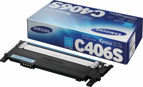 Тонер-картридж Samsung CLT-C406S (Cyan) к CLP-360/365, CLX-3300 (1 000 стр) <оригинал>