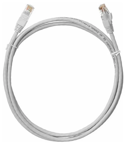 Патч-корд UTP кат. 5e,  0.3м NetLan CU серый (EC-PC4UD55B-BC-PVC-003-GY-10)