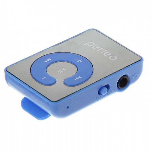 Плеер PERFEO Music Clip (Голубой/microSD(в комплект не входит))