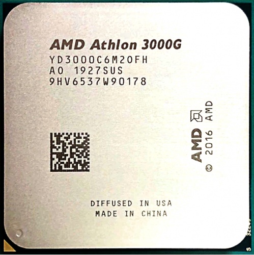 Процессор AMD AM4 Athlon 3000G Raven Ridge (2C/4T/3.5GHz/4Mb/Vega 3/14nm/35W) OEM (YD3000C6M2OFH/YD3000C6M2OFB) свободный множитель Процессор AMD AM4 Athlon 3000G Raven Ridge (2C/4T/3.5GHz/4Mb/Vega 3/14nm/35W) OEM (YD3000C6M2OFH/YD3000C6M2OFB) свободный множитель