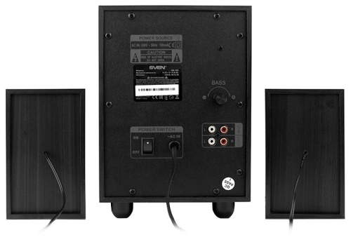 Колонки 2.1 Sven MS-150 <15Вт (2х3.5 Вт+Subwoofer 8Вт)/200 - 20000Hz/USB/дерево/черный>