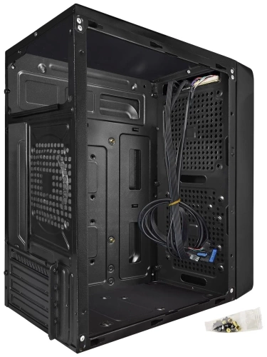Корпус mATX Exegate BAA-108 (Black/400W/2xUSB2.0/2xminiJack/24+4 pin/EX283125RUS)