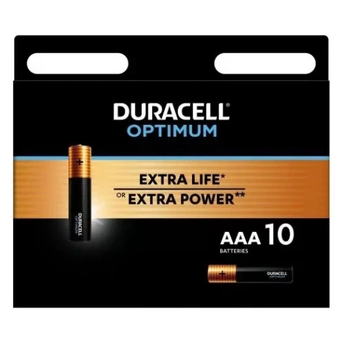 Батарейка AAA (LR03) щелочная Duracell Optimum BL10 (10шт)