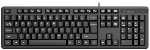 Клавиатура A4Tech KK-3 <провод 1.5м USB/104кл/полноразмерная/черный>