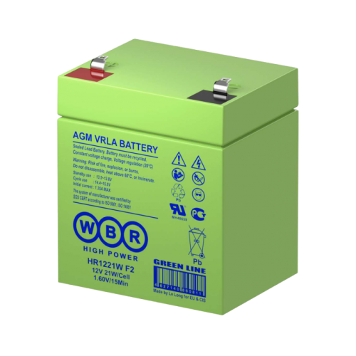 Батарея аккумуляторная 12V/5Ah WBR HR1221W (107x90x70мм/1.9кг) Батарея аккумуляторная 12V/5Ah WBR HR1221W (107x90x70мм/1.9кг)