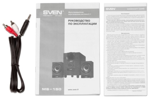 Колонки 2.1 Sven MS-150 <15Вт (2х3.5 Вт+Subwoofer 8Вт)/200 - 20000Hz/USB/дерево/черный>