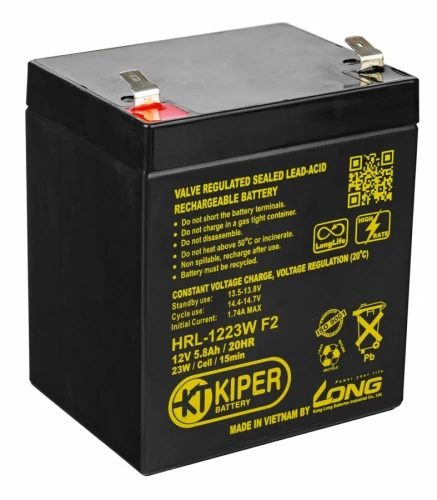 Батарея аккумуляторная 12V/5.8Ah CSB HRL1223W F2 FR (90x107x70mm/2.1kg) Батарея аккумуляторная 12V/5.8Ah CSB HRL1223W F2 FR (90x107x70mm/2.1kg)