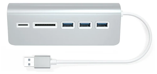Картридер/USB-концентратор Satechi Hub (ST-3HCRS)