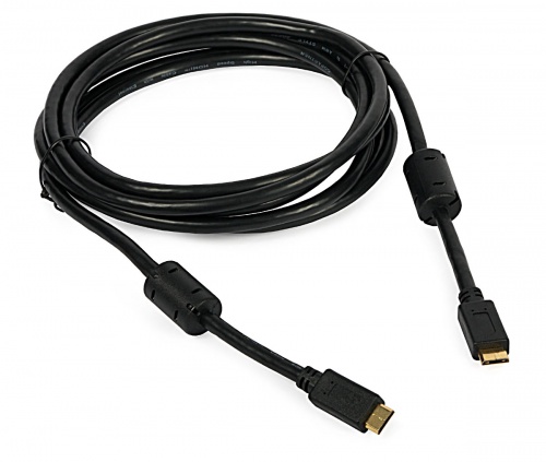 Кабель miniHDMI - miniHDMI интерфейсный 1.8м,v1.4,экран,позол.контакты,чёрный,Cablexper(CC-HDMICC-6)