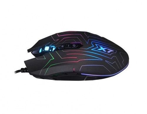 Мышь A4 X-77 черный оптическая (2400dpi) USB (8but)