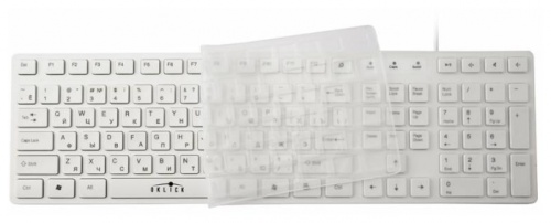 Клавиатура Oklick 556S <белый/107 кл/5кл ммедиа/Slim/USB>