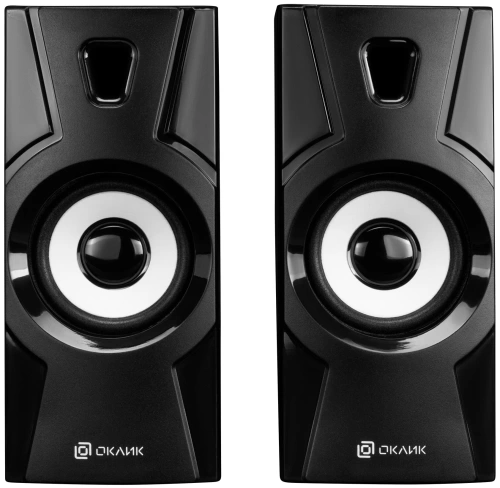 Колонки 2.0 Oklick OK-119 <6Вт (2x3Вт)RMS/100-16000Гц/питание от USB/пластик/77x171x91мм/черный>