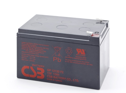 Батарея аккумуляторная 12V/12Ah CSB GP12120 F2 <98x94x151мм/3,67кг>