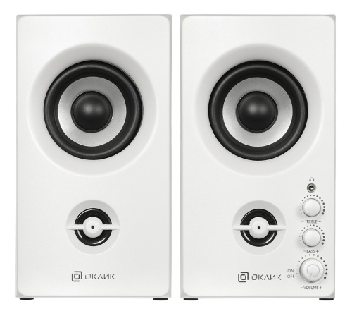 Колонки 2.0 Oklick OK-164 <30Вт (2x15Вт)/35Гц-20КГц/MDF/пластик/белый>