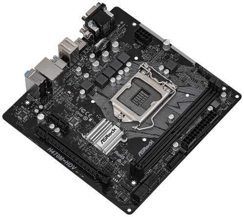 Мат.плата 1200 H470M-HDV ASRock (2xDDR4/4xSATA/1xPCI-Ex16+2xPCI-Ex1/VGA+HDMI+DVI/6xUSB)