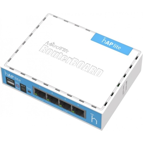 Маршрутизатор MikroTik hAP lite classic (RB941-2nD) <802.11n/b/g 100Mbps/MIMO2x2/4x100 Eth/2.4 ГГц/-20°C +70°C>
