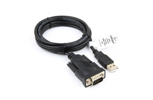 Конвертер USB 2.0  - RS-232 (com) соединитель,1.5м,черный, Gembird  (UAS-DB9M-02)