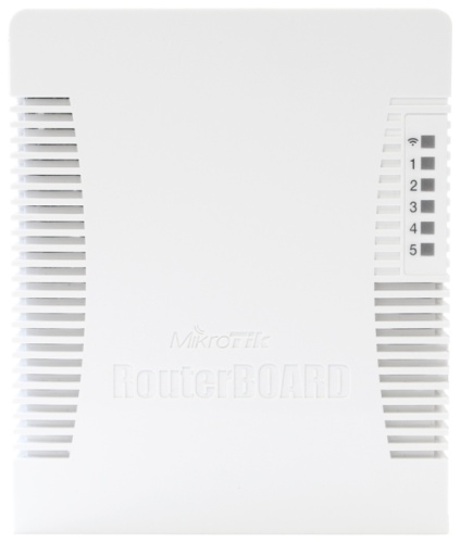 Маршрутизатор MikroTik RB951Ui-2HnD <802.11n 300Mbps/4x100Mbit/1xWAN/1xUSB(3G/4G)> 1x int Antenna