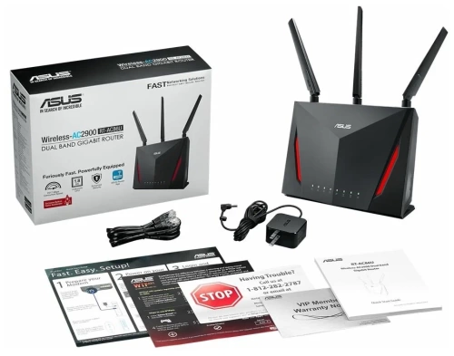 Маршрутизатор Asus RT-AC86U (802.11ac 2917Mbit/2.4+5.0GHz/4x1Gbit/USB3.2+USB2.0)