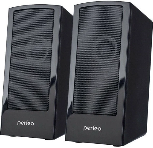 Колонки 2.0 Perfeo CALIBR <2х3Вт (RMS)/180–20000Гц/вход 3.5мм/USB/корпус пластик/черный> (PF_A4426)