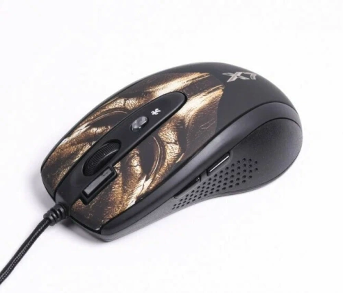 Мышь A4 XL-750BH Bronze Mask <лазерная/600-2500dpi/7 кнопок/3x Click/чёрная/игровая/USB>