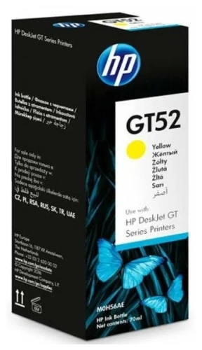 Чернила HP M0H56AE (GT52, Yellow) для DeskJet GT 5810/ 5820, 8000стр., 70мл (ориг)