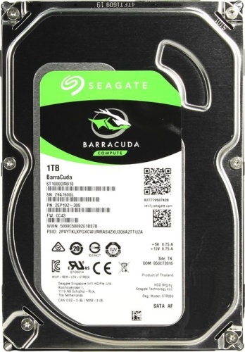 Жесткий диск 1Tb Seagate Barracuda (3.5"/SATA3/7200rpm/64Mb/ST1000DM010)