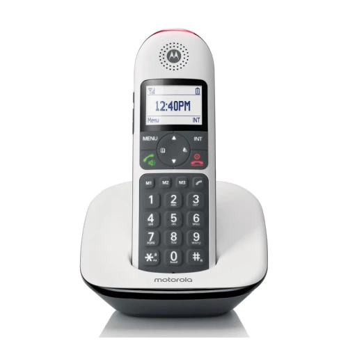 Р/Телефон Dect Motorola CD5001 <база + трубка/150 номеров/черный/белый> (107CD5001WHITE)