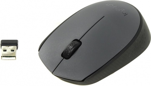 Мышь Logitech M170 <беспроводная/оптическая/1000dpi/3кнопки/1xAA/USB/серый> (910-004642/910-004646)