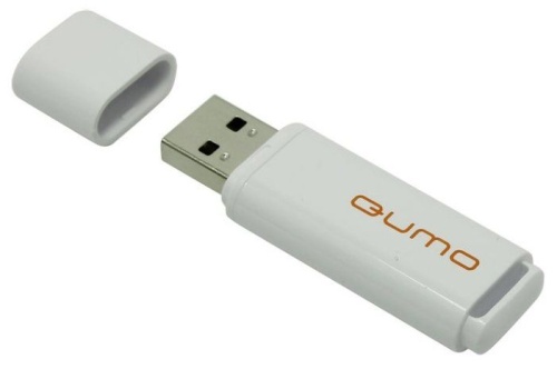 Флеш диск USB2.0 64Gb QUMO Optiva 01 White <белый/пластик/колпачок>