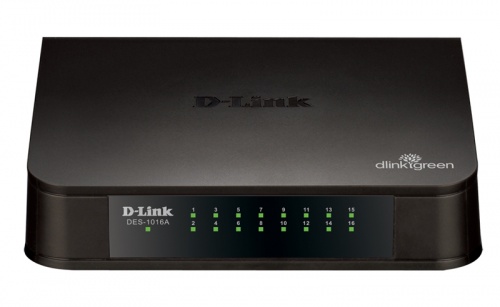 Коммутатор 16-port 100Mbps D-Link DES-1016A <пластик/настольный>
