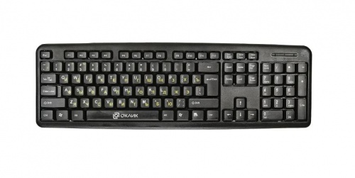 Клавиатура Oklick 130M <чёрная/классическая/107кл/мембранная/USB>
