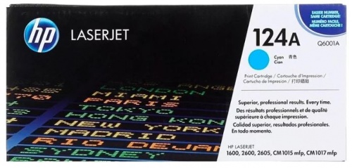 Тонер-картридж HP Q6001A Cyan к CLJ 1015/1600/2600/2605, рес. 2000 стр. <оригинал>
