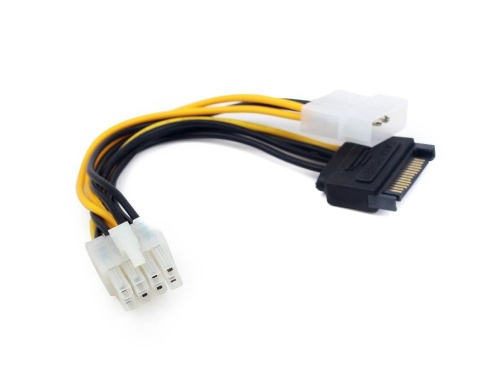 Кабель питания Molex+SATA-->для видеокарты PCI-E(8 pin)